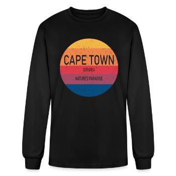 Cape Town Souvenir Nature's Paradise - Men's Long Sleeve T-Shirt - black - Front