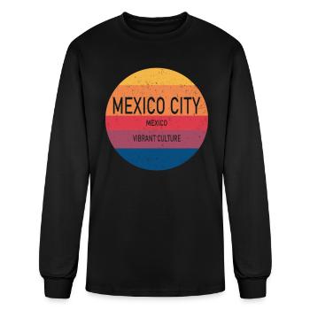 Mexico City Souvenir: Vibrant Culture - Men's Long Sleeve T-Shirt - black - Front