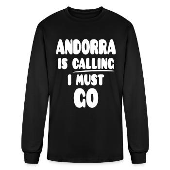 Andorra Is Calling I Must Go Souvenir - Men's Long Sleeve T-Shirt - black - Front