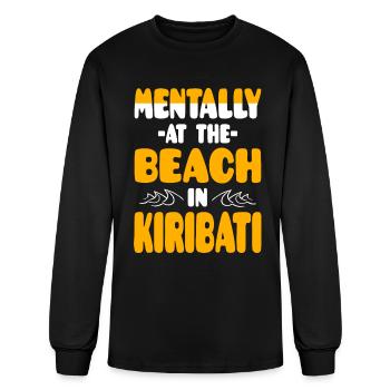 Mentally At The Beach In Kiribati - Men's Long Sleeve T-Shirt - black - Front
