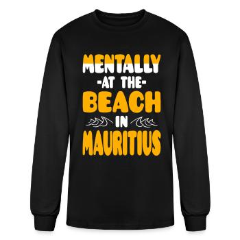 Mentally At The Beach In Mauritius - Men's Long Sleeve T-Shirt - black - Front