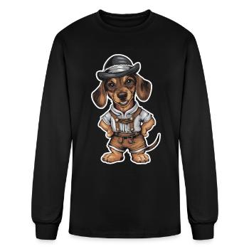 Dachshunds In Costumes Bavarian Dachshund - Men's Long Sleeve T-Shirt - black - Front
