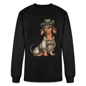 Dachshunds In Costumes Bavarian Dachshund - Men's Long Sleeve T-Shirt - black - Front