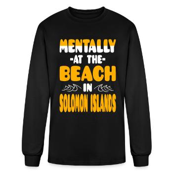 Mentally At The Beach In Solomon Islands - Men's Long Sleeve T-Shirt - black - Front