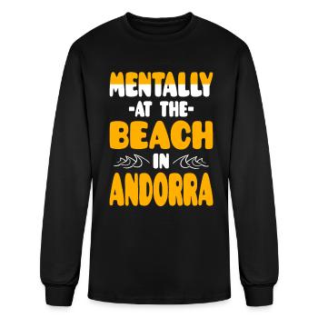 Mentally At The Beach In Andorra - Men's Long Sleeve T-Shirt - black - Front