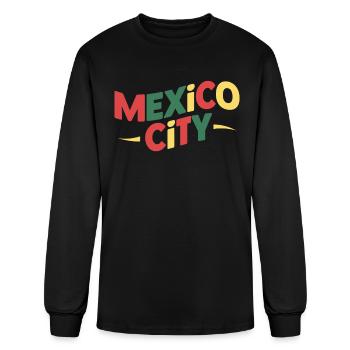 Mexico City Souvenir Colorful Letters - Men's Long Sleeve T-Shirt - black - Front