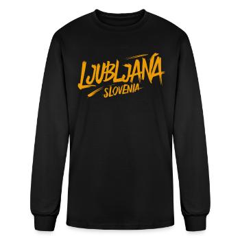 Ljubljana Slovenia Souvenir - Men's Long Sleeve T-Shirt - black - Front