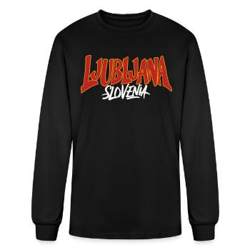 Ljubljana Slovenia Souvenir - Men's Long Sleeve T-Shirt - black - Front