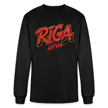 Riga Latvia Souvenir - Men's Long Sleeve T-Shirt - black - Front