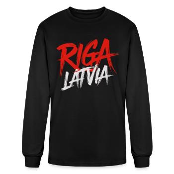 Riga Latvia Souvenir - Men's Long Sleeve T-Shirt - black - Front
