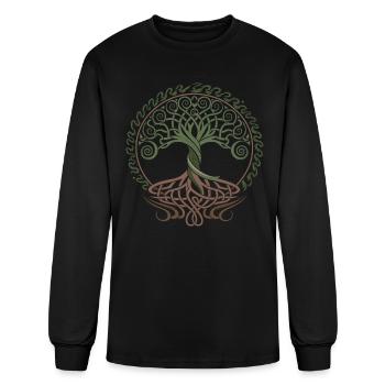 Neo Celtic Symbol - Men's Long Sleeve T-Shirt - black - Front