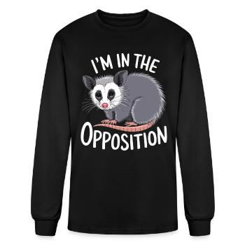 Opossum Funny I'm In The Opposition - Men's Long Sleeve T-Shirt - black - Front