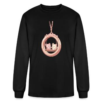 Mignonne balançoire pastel - T-shirt à manches longues Homme - noir - Devant