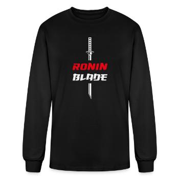 Ronin Blade Katana Emblem - Men's Long Sleeve T-Shirt - black - Front