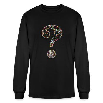 question mark - Men's Long Sleeve T-Shirt - black - Front