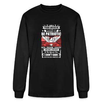 Be patriotic - Men's Long Sleeve T-Shirt - black - Front