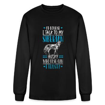 Husky Master Dog Owner - Men's Long Sleeve T-Shirt - black - Front