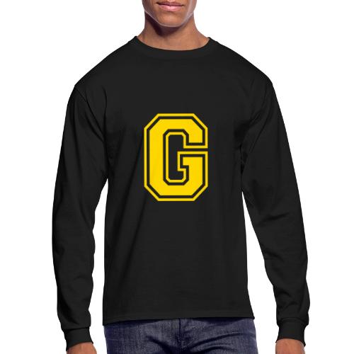 Letter G – Capital Athletic Alphabet Monogram - Men's Long Sleeve T-Shirt