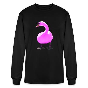 Swan Pink - Men's Long Sleeve T-Shirt - black - Front