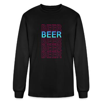 Beer Beer Beer Beer Lover - Men's Long Sleeve T-Shirt - black - Front