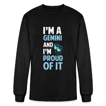 Gemini Superstition Astrology Date Of Birth - Men's Long Sleeve T-Shirt - black - Front