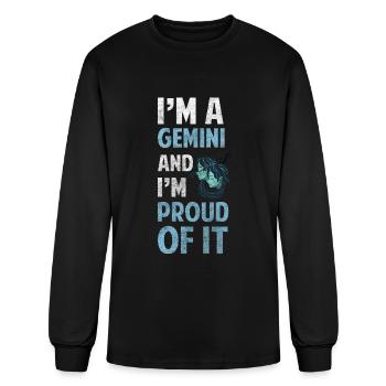 Gemini Astrology May Birth Date - Men's Long Sleeve T-Shirt - black - Front