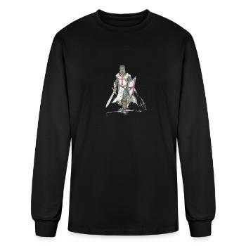 Templar Knight - Men's Long Sleeve T-Shirt - black - Front