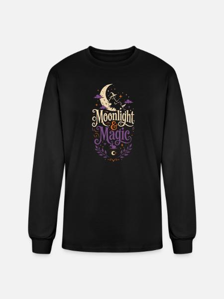 Moonlight & Magic Tshirt - Men's Long Sleeve T-Shirt - black