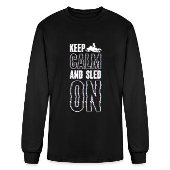 Sled Slope - Men's Long Sleeve T-Shirt - black - Front