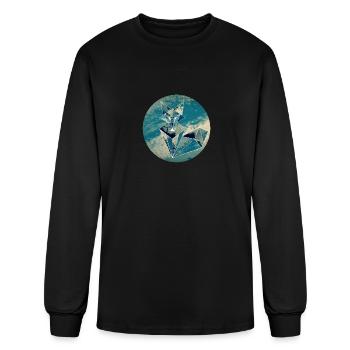 Sky fox - Men's Long Sleeve T-Shirt - black - Front