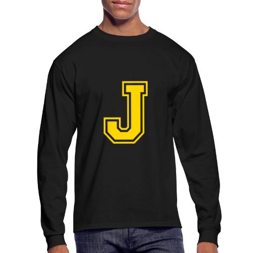 Letter J – Capital Athletic Alphabet Monogram - Men's Long Sleeve T-Shirt