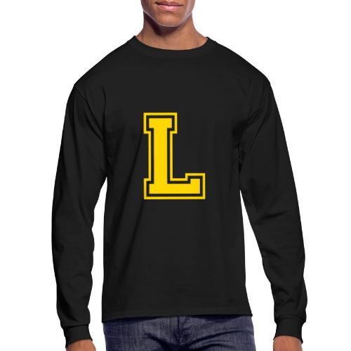 Letter L – Capital Athletic Alphabet Monogram - Men's Long Sleeve T-Shirt