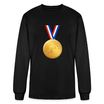 1st Place Gold Medal - Men's Long Sleeve T-Shirt - black - Front