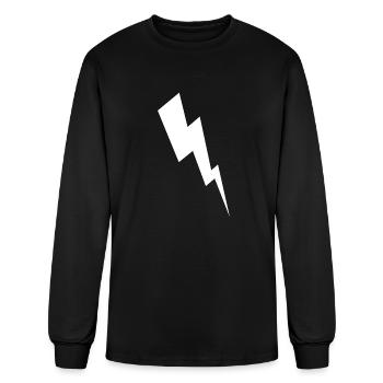 zeus lightening bolt - Men's Long Sleeve T-Shirt - black - Front