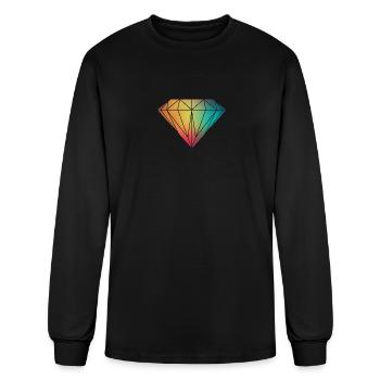 DIAMOND - Men's Long Sleeve T-Shirt - black - Front