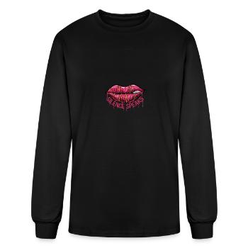 silence speaks - Men's Long Sleeve T-Shirt - black - Front