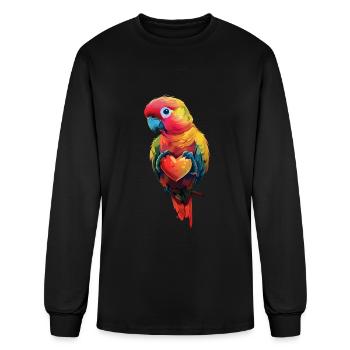 Parrot - Men's Long Sleeve T-Shirt - black - Front