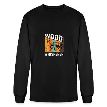 Wood Whisperer Cabinetmaker Gift - Men's Long Sleeve T-Shirt - black - Front