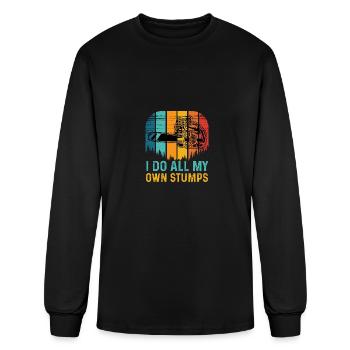 My Own Stumps Laborer Gift - Men's Long Sleeve T-Shirt - black - Front