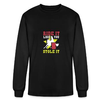 Stole it Equestrian Gift - Men's Long Sleeve T-Shirt - black - Front