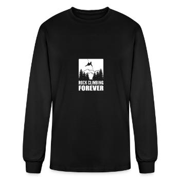 Rock Climbing Forever Professional Climber Gift - Men's Long Sleeve T-Shirt - black - Front