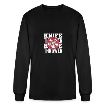 Knife Thrower Acrobats Gift - Men's Long Sleeve T-Shirt - black - Front