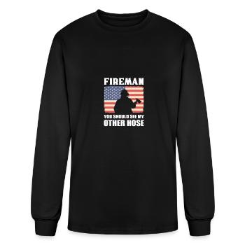My other Hose Engineman Gift - Men's Long Sleeve T-Shirt - black - Front