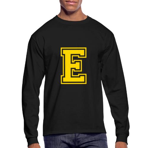 Letter E – Capital Athletic Alphabet Monogram - Men's Long Sleeve T-Shirt
