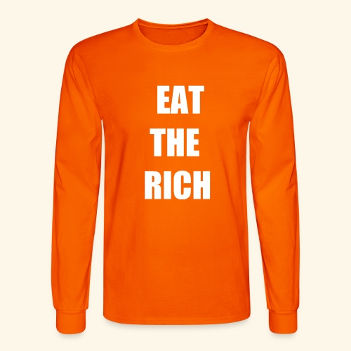 eat the rich wht - Men's Long Sleeve T-Shirt