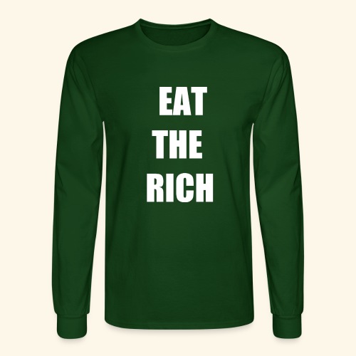 eat the rich wht - Men's Long Sleeve T-Shirt