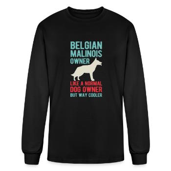 Funny Belgian Malinois - Men's Long Sleeve T-Shirt - black - Front
