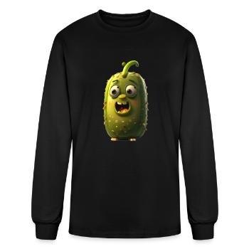 Worried Pickle - Men's Long Sleeve T-Shirt - black - Front