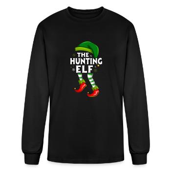 Hunting Elf Christmas Elf Party - Men's Long Sleeve T-Shirt - black - Front