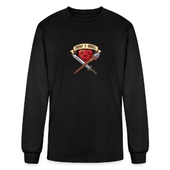 RPG Gaming How I Roll Adventure Magic Dungeon - Men's Long Sleeve T-Shirt - black - Front